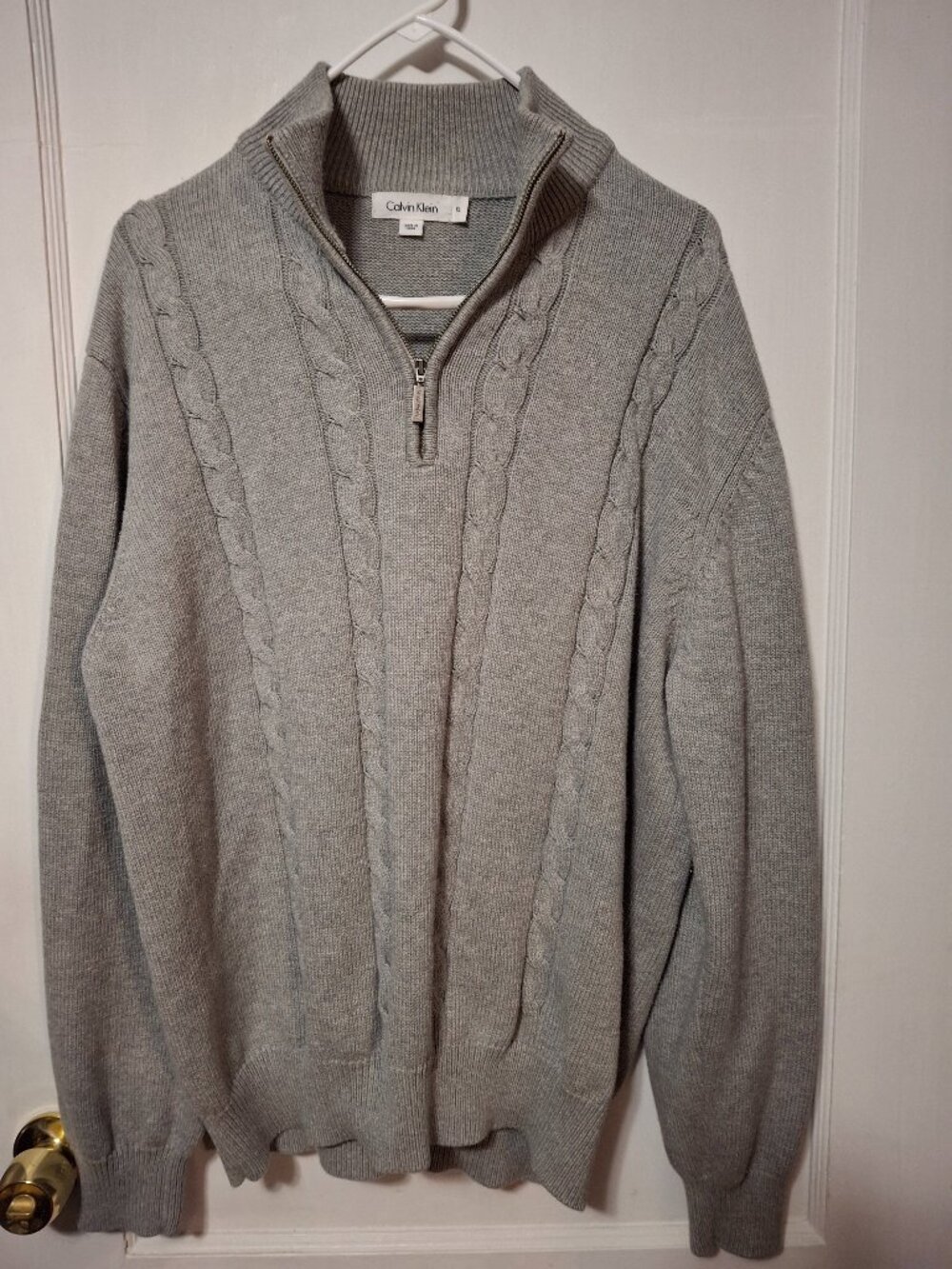 Calvin Klein pull over quarter zip sweater